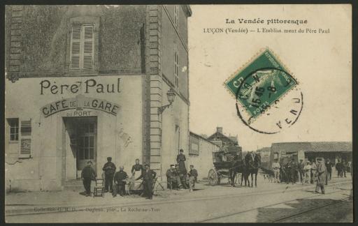 L'établissement du Père Paul, le "café de la Gare du port" (vue 1), le "café du Commerce" (vue 2) / Dugleux phot. (vue 1).